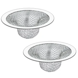 2 Pack Tub Drain Hair Catcher 2.75 Inch Shower Drain Mesh Strainer for Bathroom