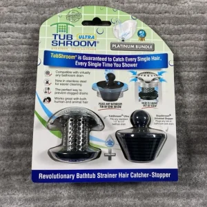 TubShroom Ultra Platinum Bundle Drain Strainer Hair Catcher Silver Stopper New
